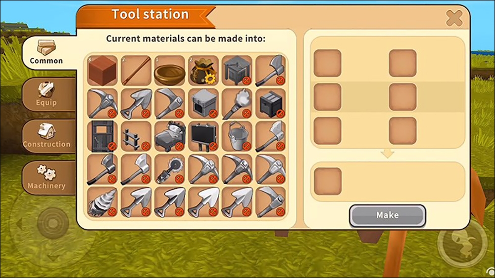 chế tạo vũ khí trong game mini world block art