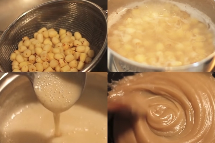 Nguyên liệu làm nhân bánh trung thu hạt sen nhuyễn