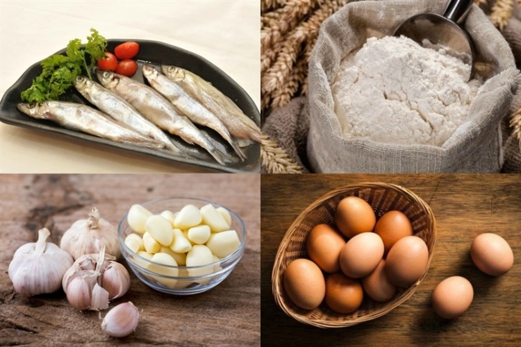 Nguyên liệu cá trứng chiên xù