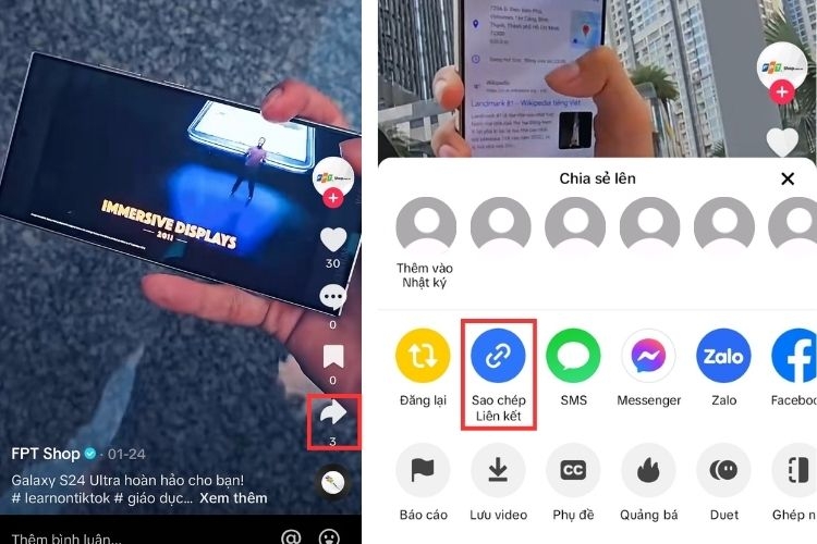 Cách lấy link TikTok để chia sẻ, tăng tương tác 8