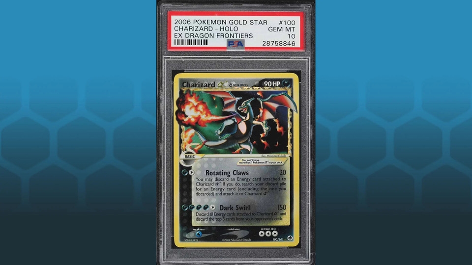 Pokemon Gold Star Charizard từ bộ 2006 EX Dragon Frontiers