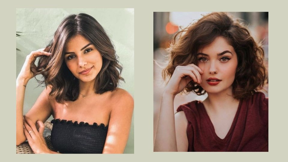 Tóc uốn đuôi thích hợp cho mặt vuông