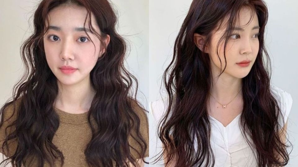 Tóc uốn đuôi cho mặt dài