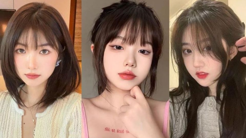 Tóc uốn đuôi mái thưa Hàn Quốc