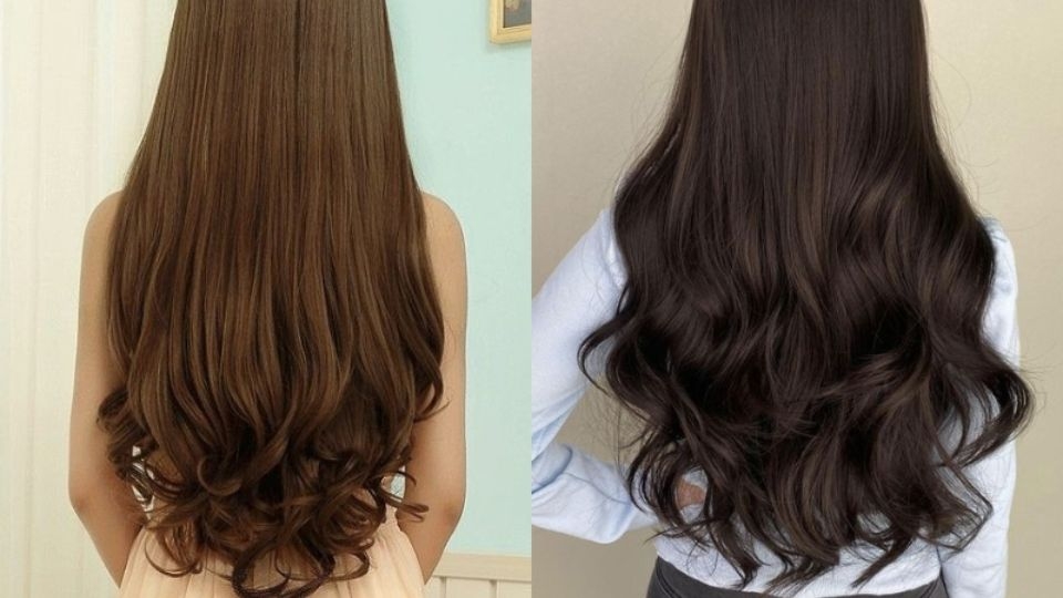 Tóc uốn đuôi dài sành điệu