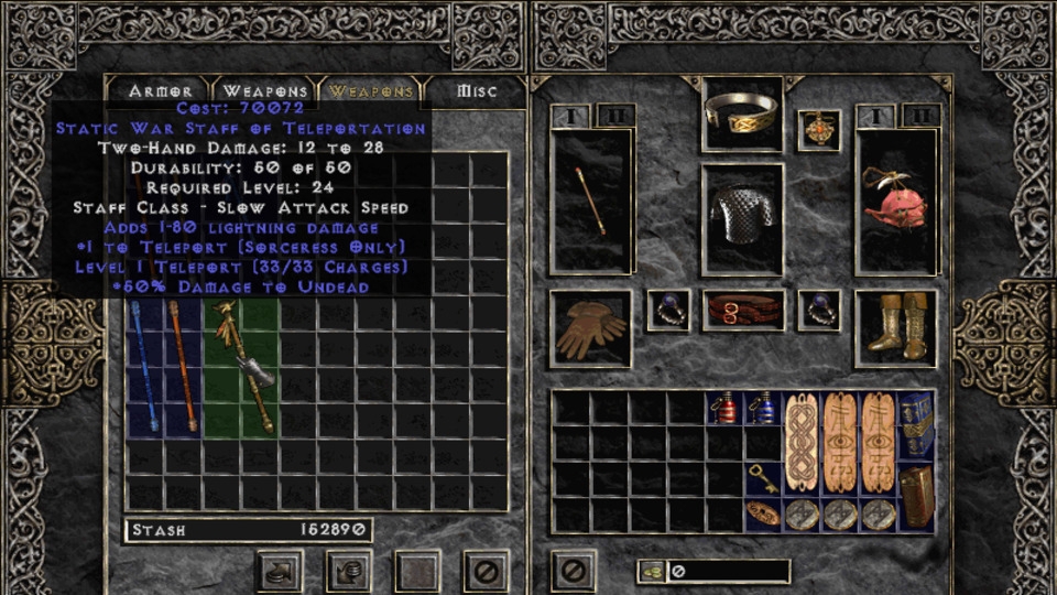 Skill Teleport có thể sử dụng từ act 3 Normal