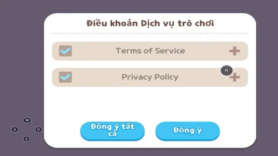 Nhấn vào nút Agree to all