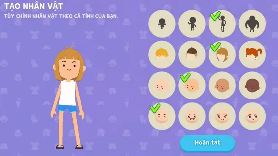Chọn nhân vật theo sở thích của bạn