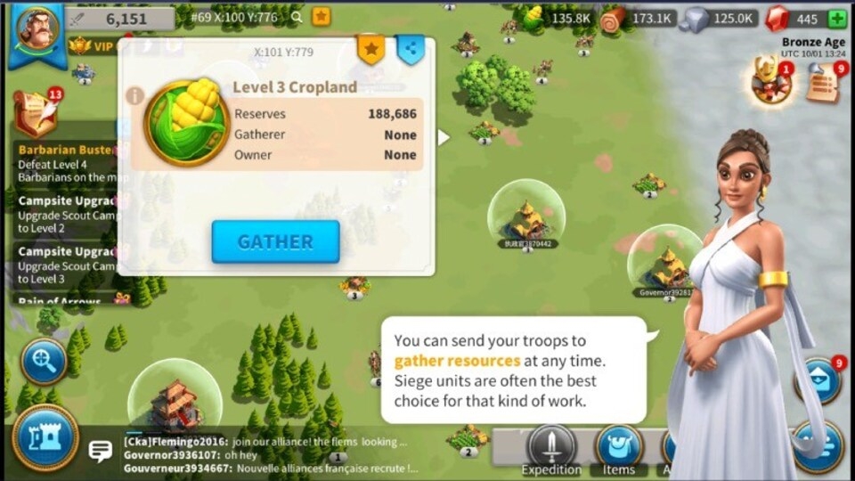 Trong game có ba loại tài nguyên chính