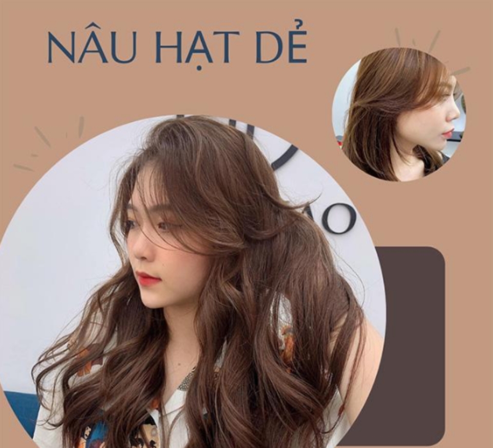Màu nâu hạt dẻ phù hợp với nhiều chị em mà không cần tẩy tóc