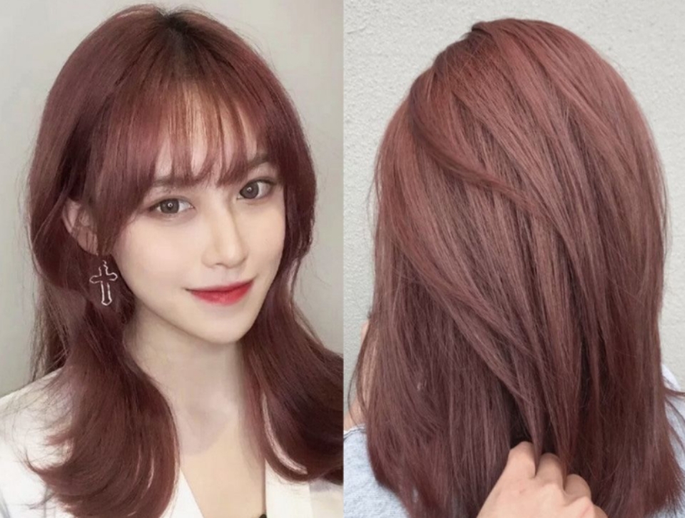 Màu nâu hồng đang rất được nhiều chị em yêu thích trong thời gian gần đây