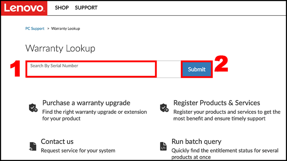 Nhấn vào tùy chọn hỗ trợ