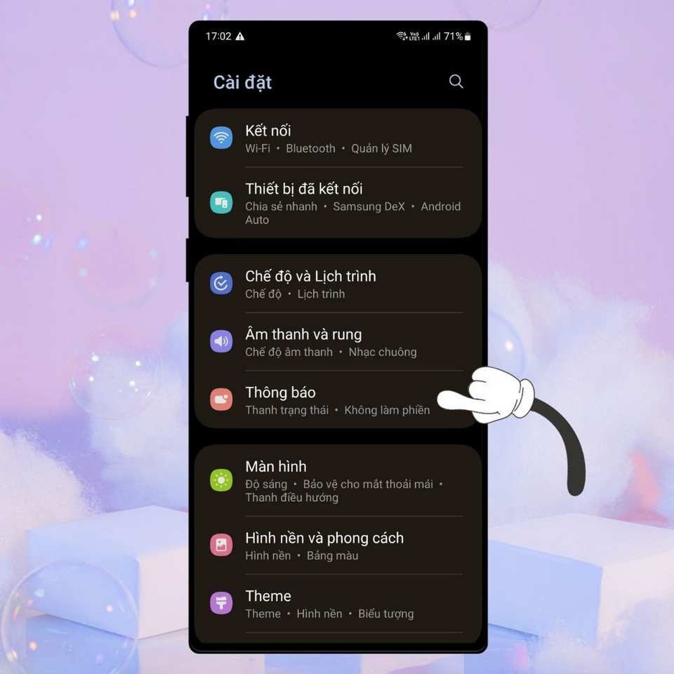 Cập nhật các thông báo cơ bản