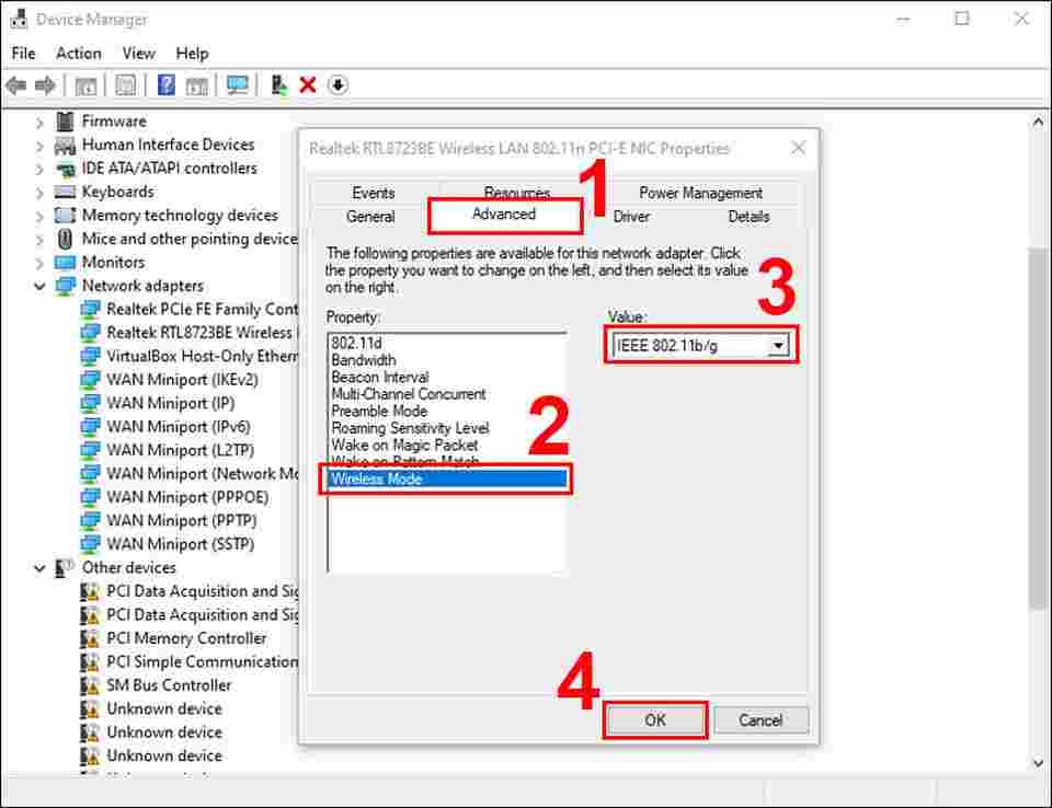 Kiểm tra thông tin kết nối
