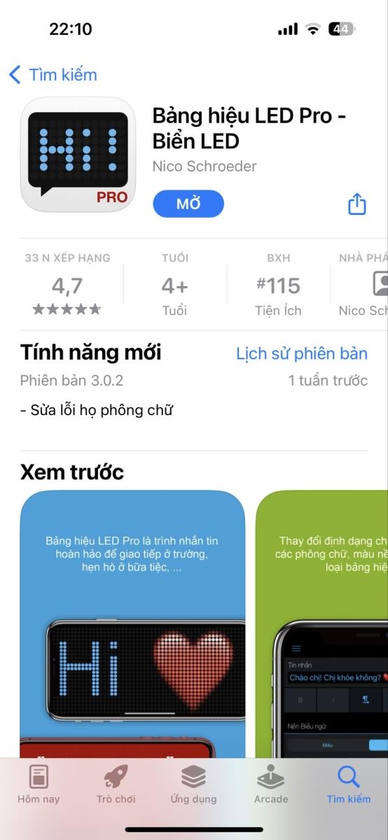 Tải app LED Banner Pro Lite.