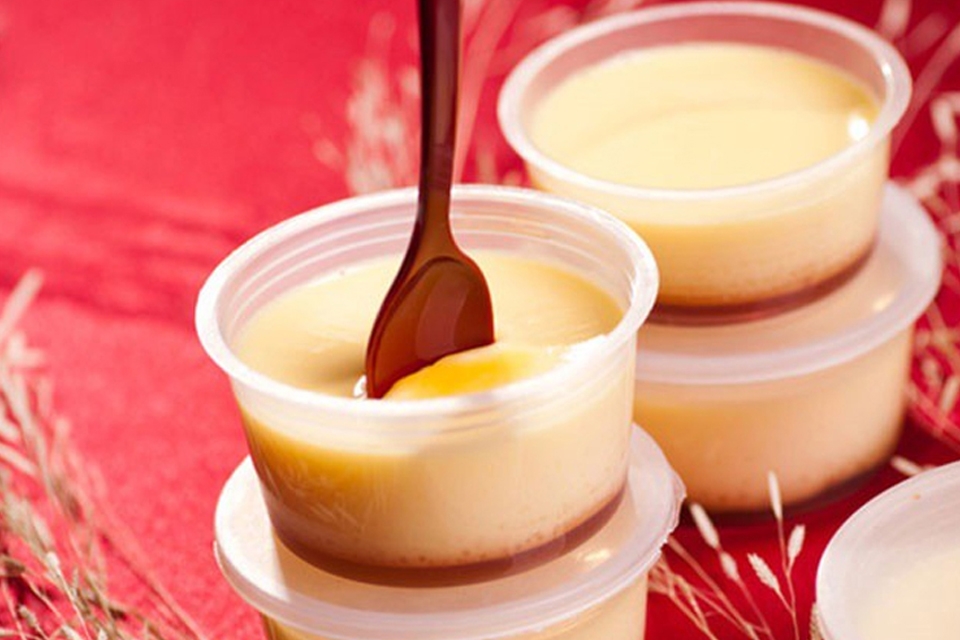 Thành phẩm bánh flan thơm ngon, hấp dẫn.