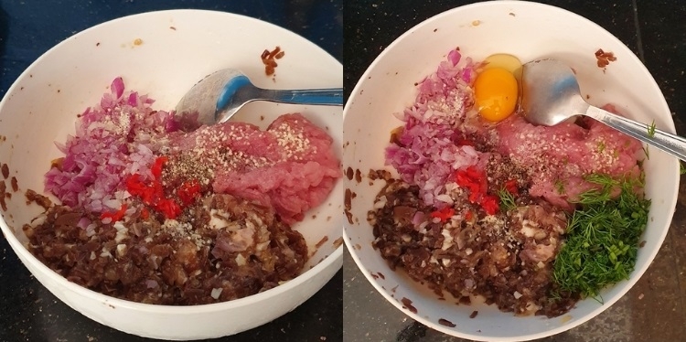 Ướp thịt băm