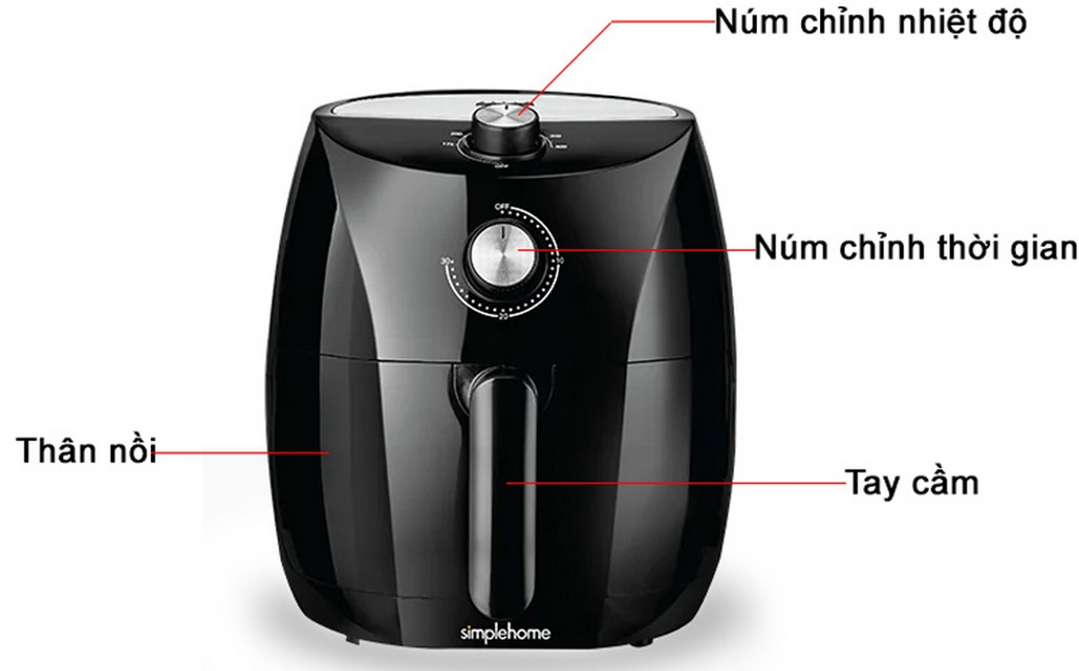 cách sử dụng nồi chiên không dầu simplehome - hình 1