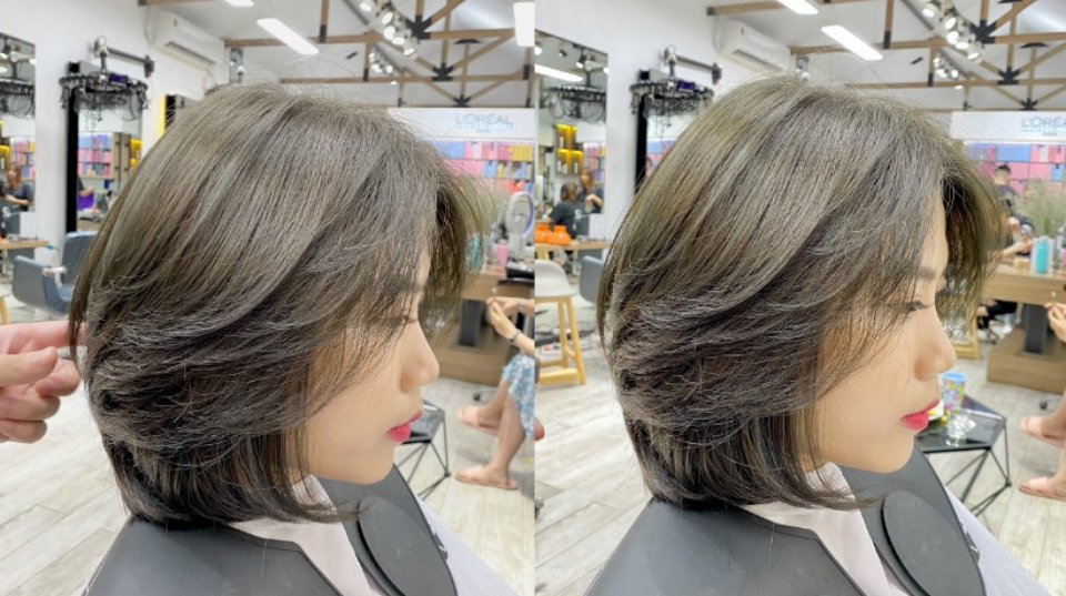Kiểu tóc tỉa layer duỗi cúp thu hút