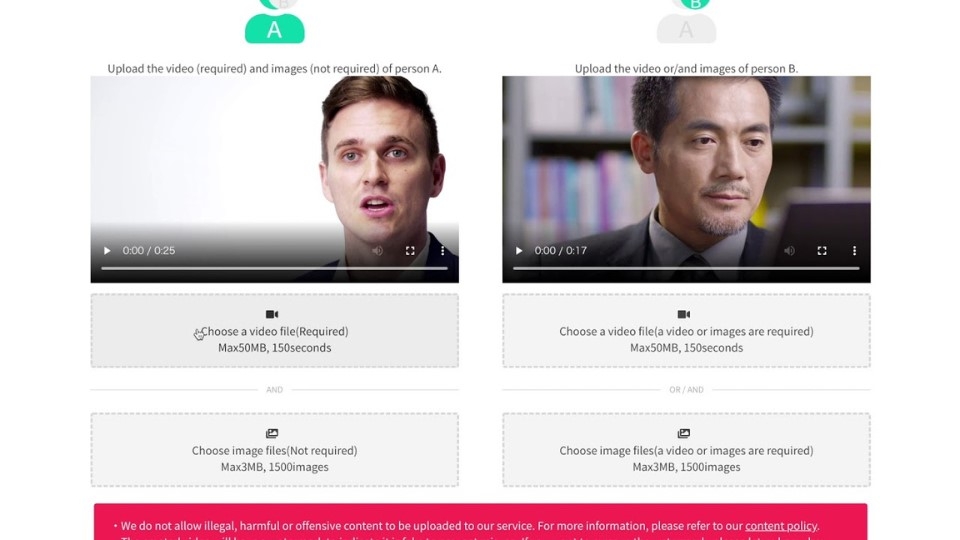 Trang web Deepfakes Web β