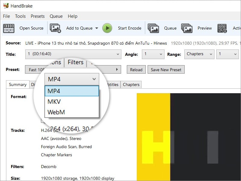 Đổi định dạng video chỉ trong chốc lát với HandBrake