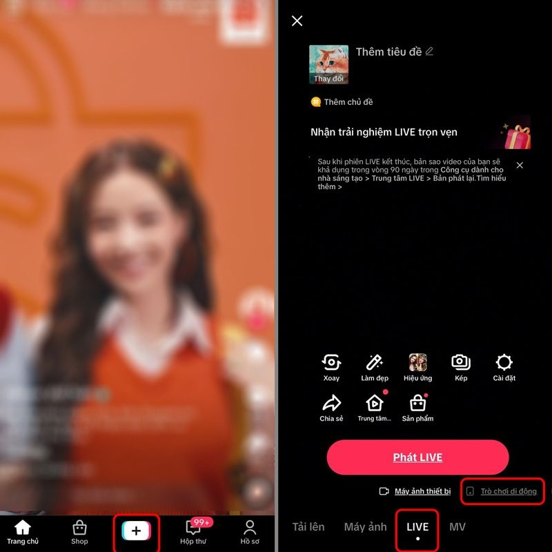 live game trên tiktok hình 4.1
