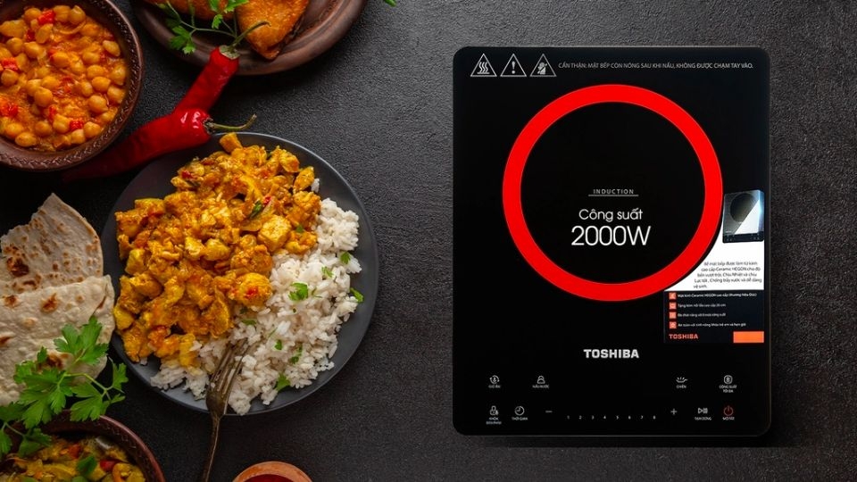 Công suất của bếp từ Toshiba rất mạnh mẽ