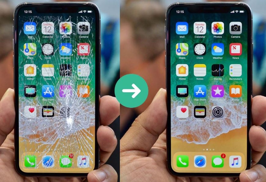 iPhone X bị hở viền màn hình 5