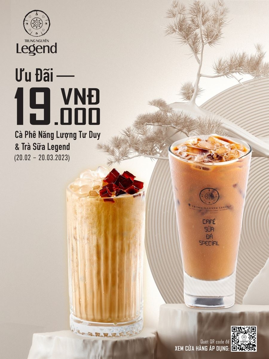 Poster quảng cáo Trà Sữa Legend của Trung Nguyên Legend Café