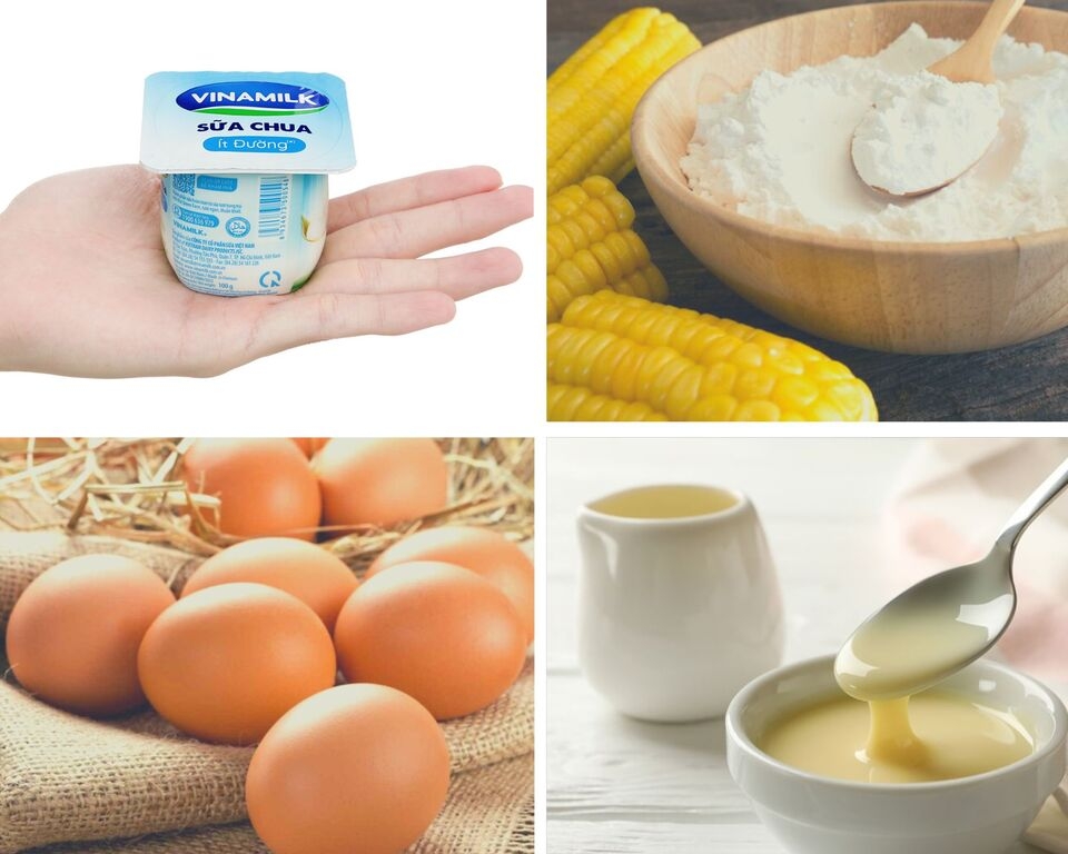 Chuẩn bị nguyên liệu làm bánh sữa chua