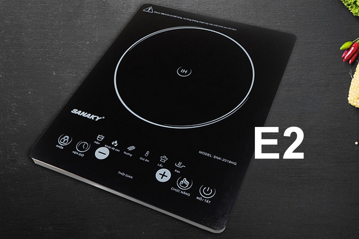 bếp hồng ngoại Sanaky báo lỗi E2 - hình 1