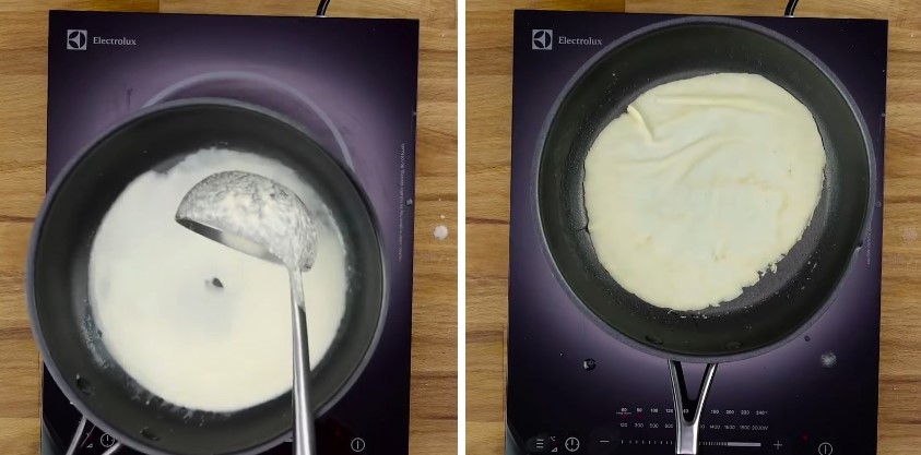 cách làm bánh crepe sầu riêng ngàn lớp - Ảnh 3