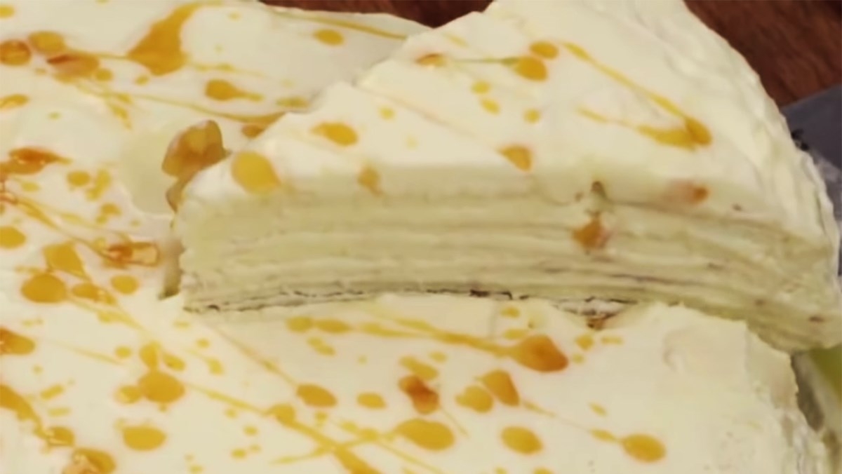 cách làm bánh crepe sầu riêng ngàn lớp - Ảnh 7