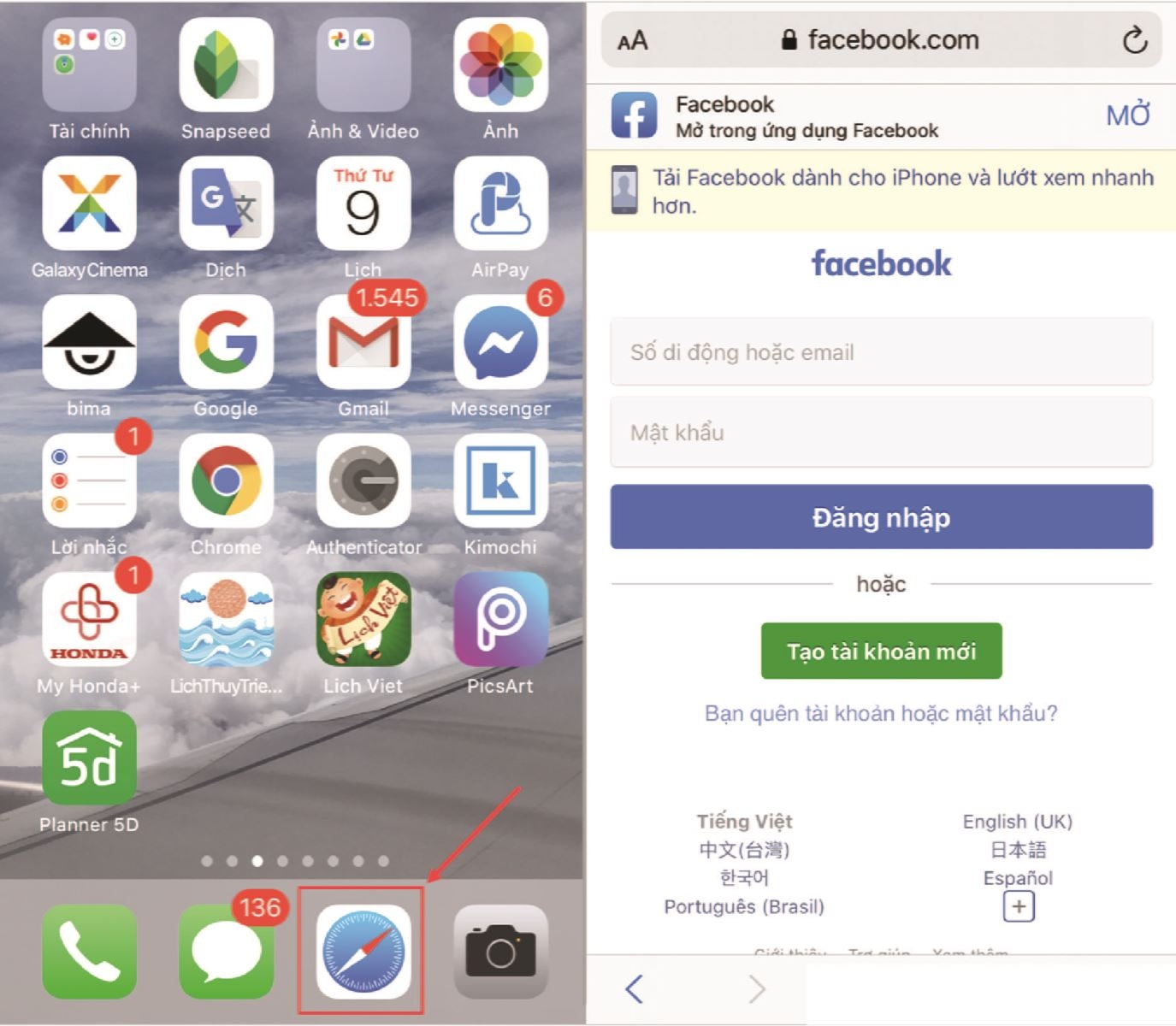 cách đăng ảnh lên Facebook không bị vỡ trên iPhone 6