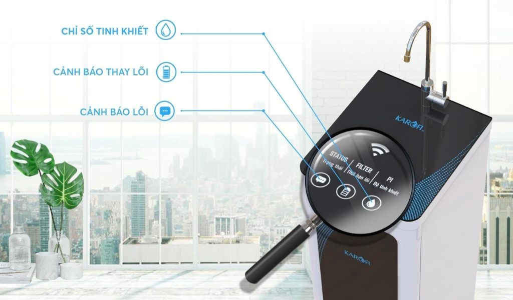 Máy lọc nước Karofi 10 lõi KAQ-O07 tích hợp công nghệ AioTec