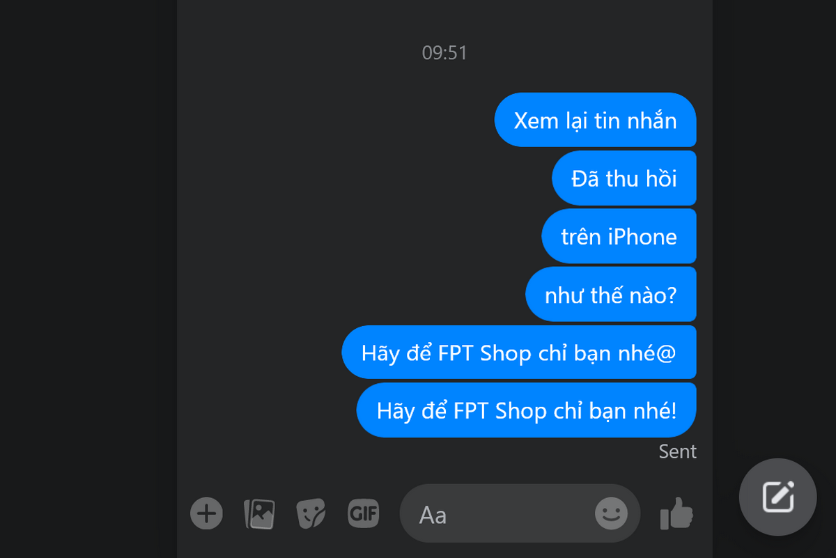xem tin nhắn đã thu hồi trên Messenger trên iPhone - hình 1