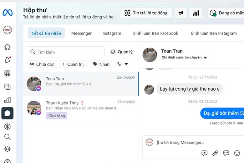 Theo dõi hộp thư đến