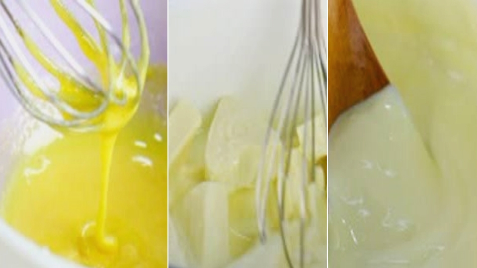 Trộn đều các nguyên liệu làm nhân bánh mì phô mai.