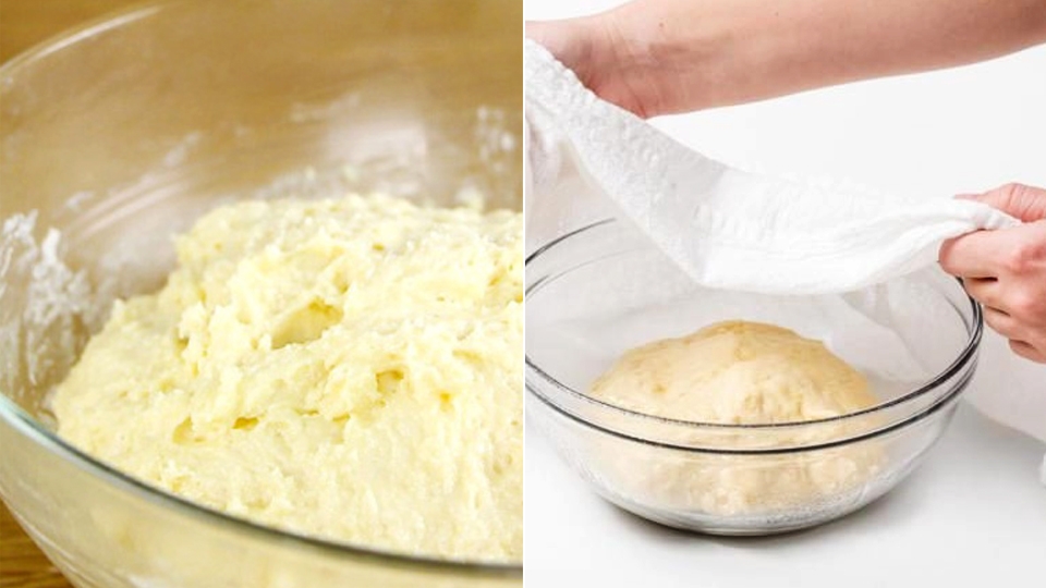 Ủ bột để bột nở gấp đôi.
