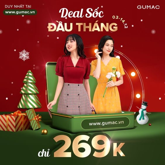 Poster giảm giá thương hiệu Gumac