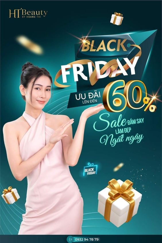 Poster giảm giá đúng thời điểm siêu sale Black Friday