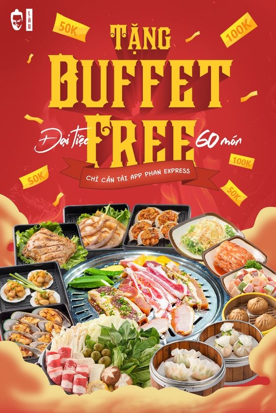 Poster giảm giá nhà hàng lẩu