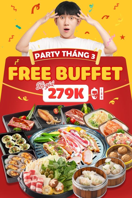 Poster giảm giá buffet