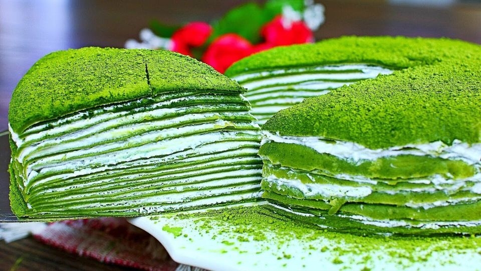 Bánh crepe ngàn lớp matcha