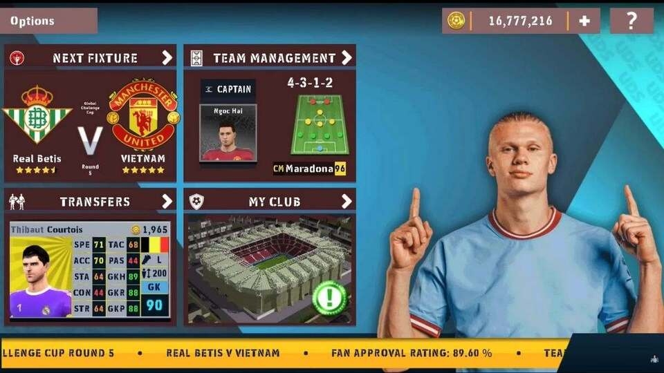 Erling Haaland là gương mặt đại diện trong game