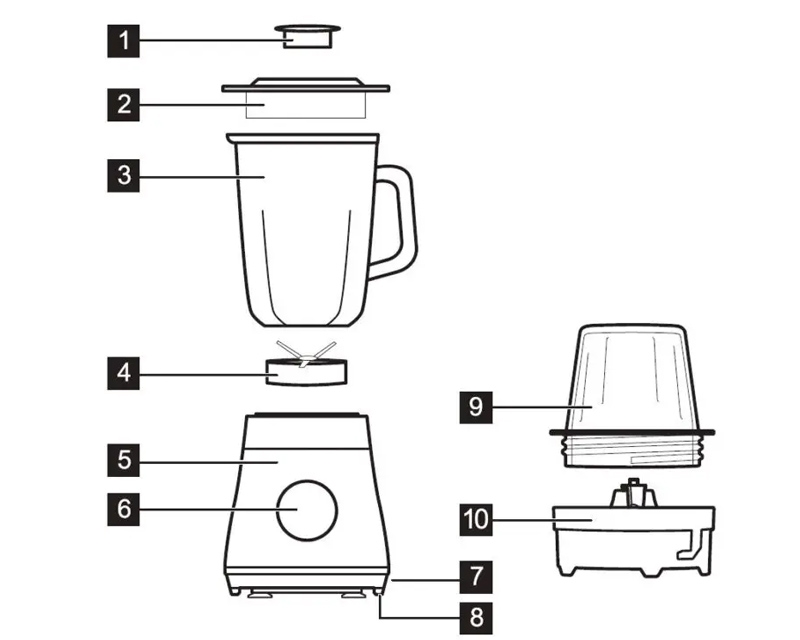 Các bộ phận máy xay sinh tố Electrolux E3TB1-200K Ultimate Taste 300