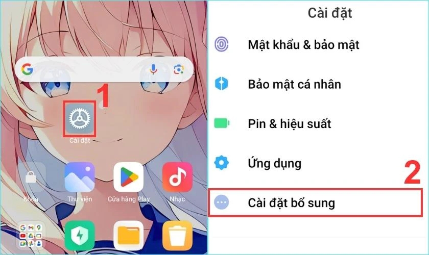 Thiết lập lại ngày, giờ Zalo bước 1