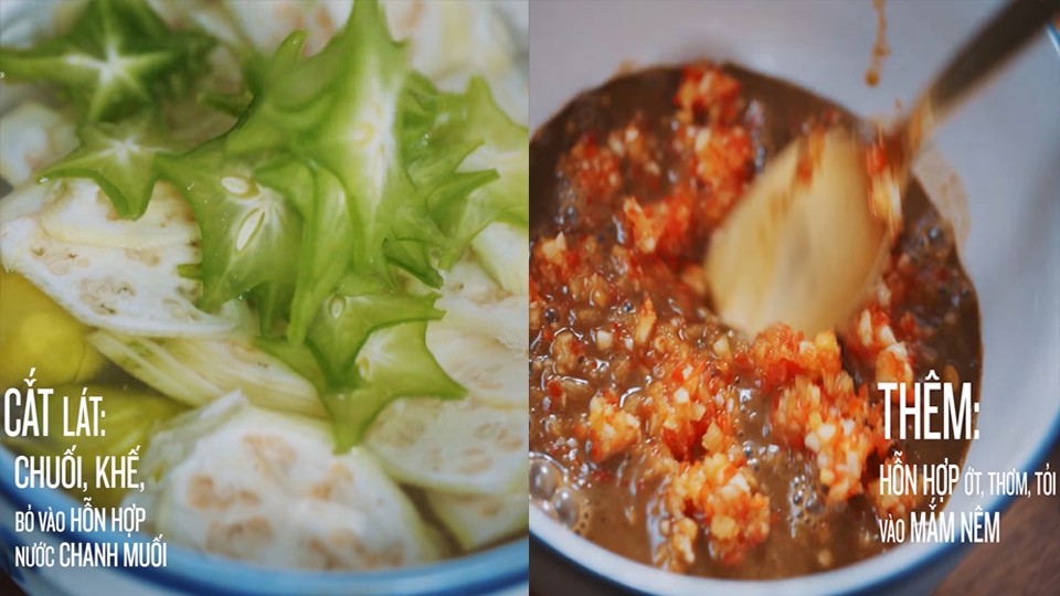 Sơ chế các nguyên liệu còn lại