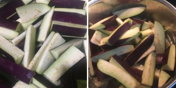 cà tím xào thịt băm - Ảnh 2