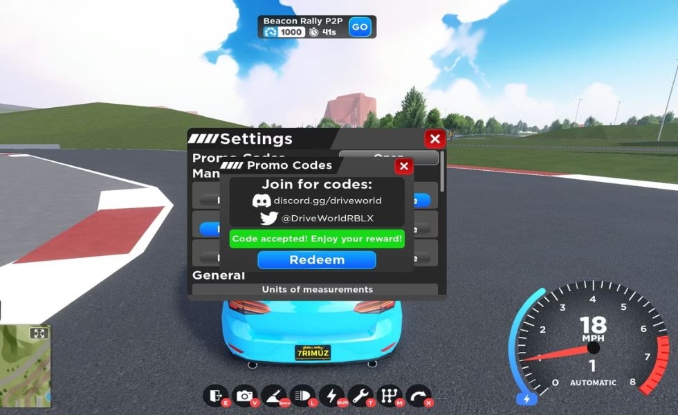 Drive World Codes